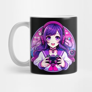 Gamer girl pink purple Mug